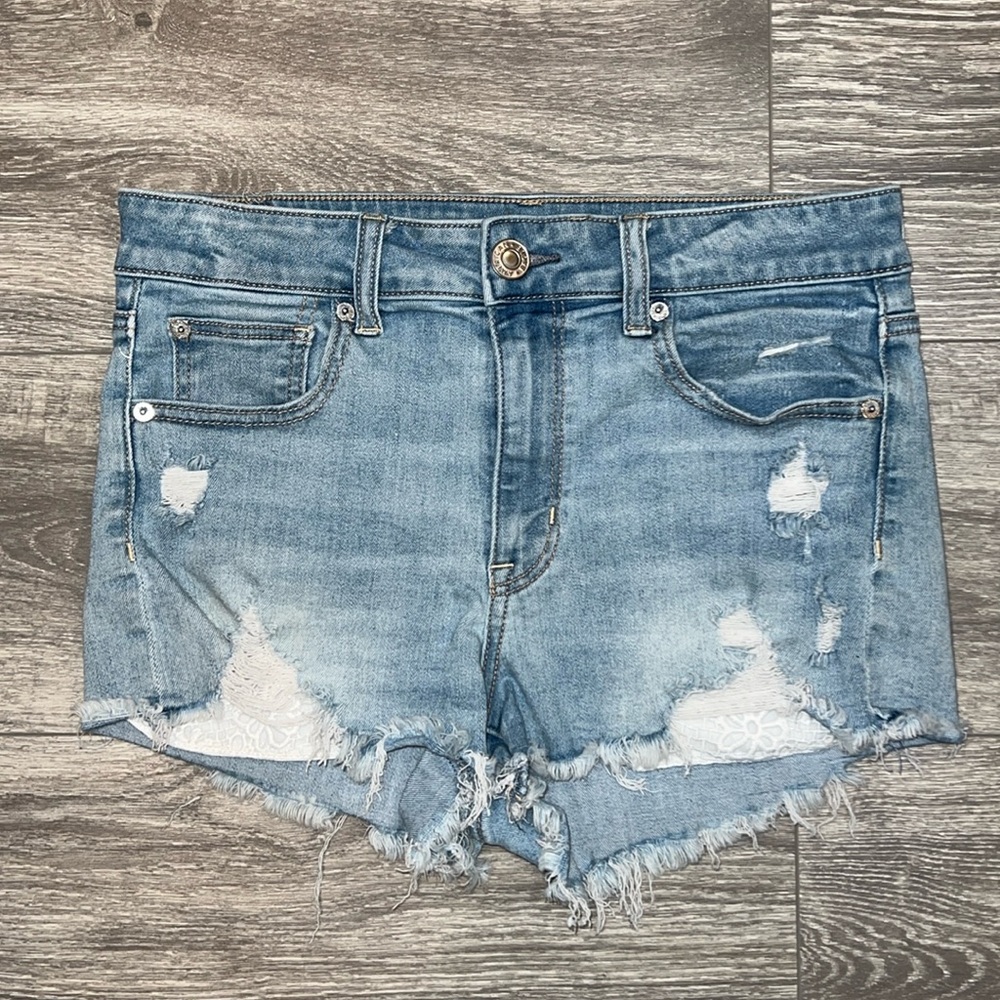 American Eagle Outfitters Next Level Stretch Hi-Rise Shortie Shorts size 8